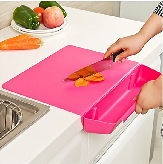 Picture of Cutting Board with Waste Container Plastic - 40 x 38 Cm