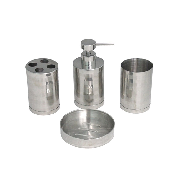 Picture of Stainless Steel Bathroom Set, 4pcs - 31 x 27 Cm