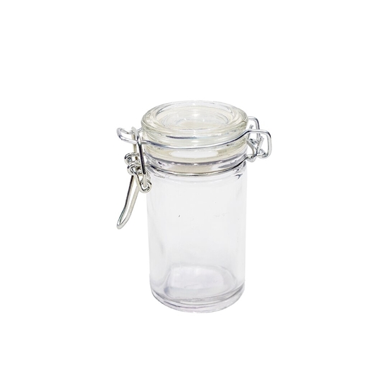 Picture of CYLINDER GLASS JAR WITH CLAMP LID AND RUBBER SEAL100ml