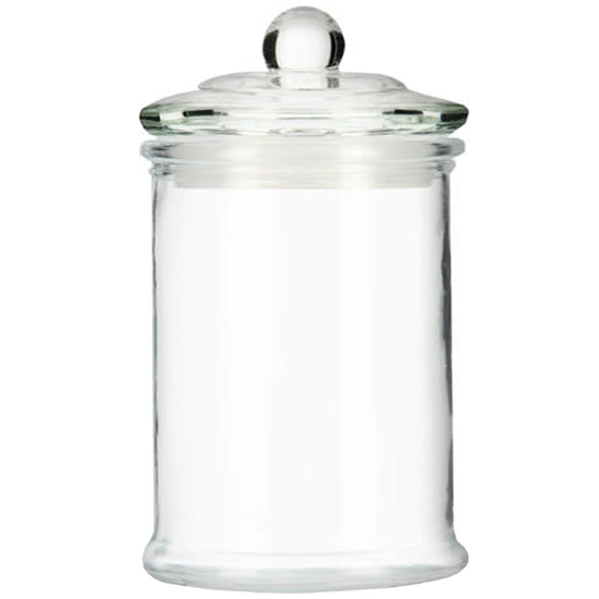Picture of Glass Storage Canister, Clear Jar, With Clear Glass Lid