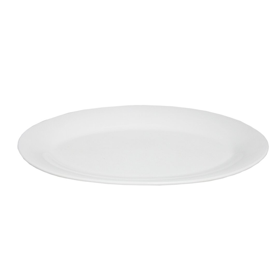 Picture of White Ceramic Serving Plate - 35 Cm
