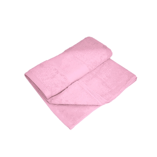 صورة منشفة حمام باللون الوردي الفاتح - 70 × 140 سم