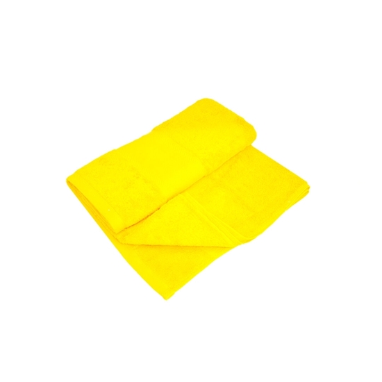 صورة منشفة حمام باللون الأصفر - 70 × 140 سم