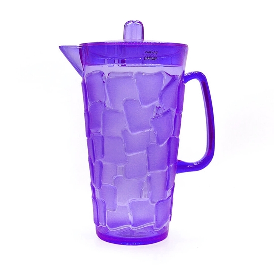 Picture of Acrylic plastic pitcher with lid - 29 x 14 Cm