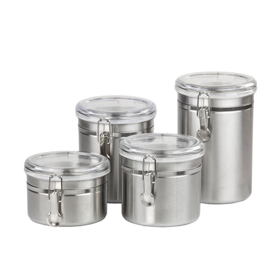 Picture of Stainless Steel Canister Set, 4pcs - 10 x 17 Cm