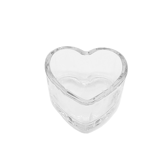 Picture of Clear Glass Heart Shaped Bowl - 9 x 6 Cm