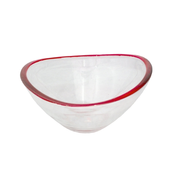 Picture of Glass Bowl with Red Color - 26.5 x 8.5 Cm