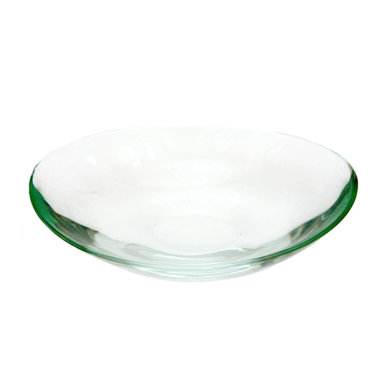 Picture of Oval Glass Bowl with Green Color - 43 x 8.5 Cm