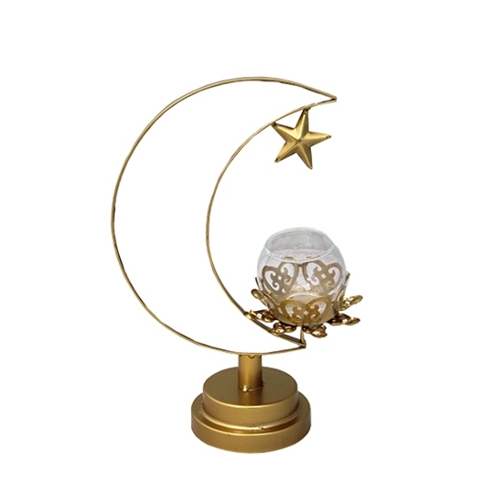 Picture of Gold Moon Candle Holder - 28 x 18 Cm