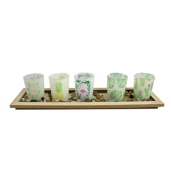 Picture of Five Candle Holder - 40 x 9 x 11 Cm