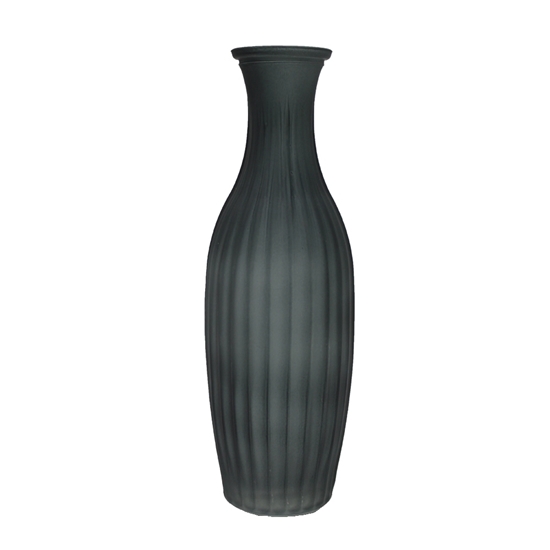Picture of Black - Frosted Glass Vase - 15 x 5 Cm