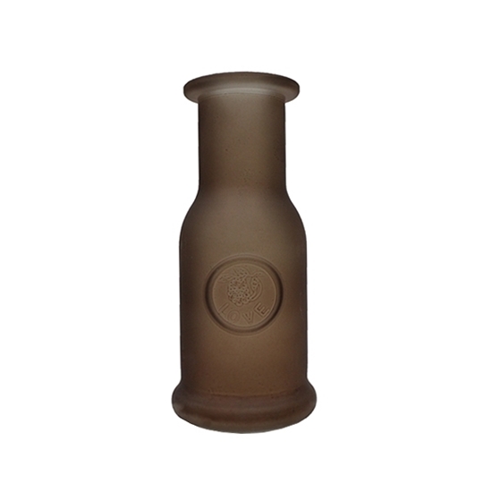 Picture of Brown - Frosted Glass Vase - 17 x 6 Cm