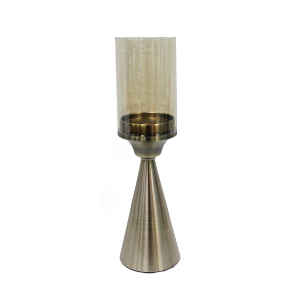 Picture of Candle Holder with Glass Shade - 37 Cm
