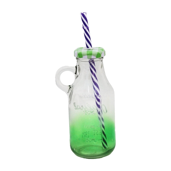 Picture of Milk Bottle with Straw