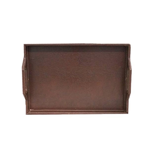 Picture of Large Leather Tray - 47 x 32 x 9 Cm