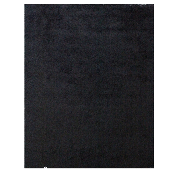 صورة سجّادة وبر طويل باللون الأسود قياس 160 × 230 سم