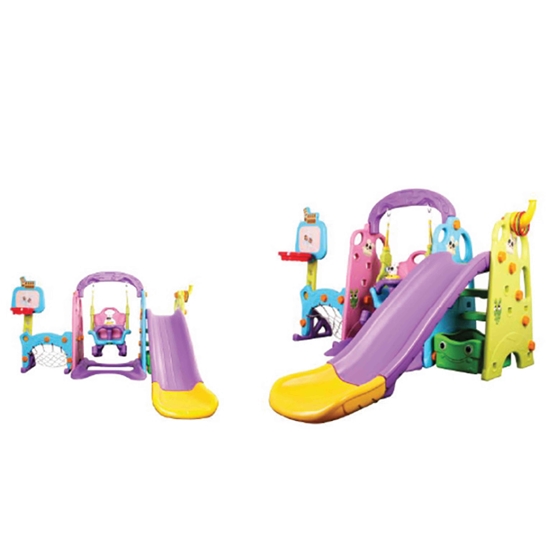 Picture of OUTDOOR AND INDOOR PLASTIC SWING AND SLIDE SET