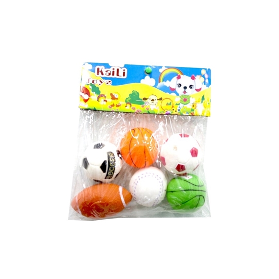 Picture of Chu-Chu Bath Ball Toys (Multicolour) - Set of 6 Balls