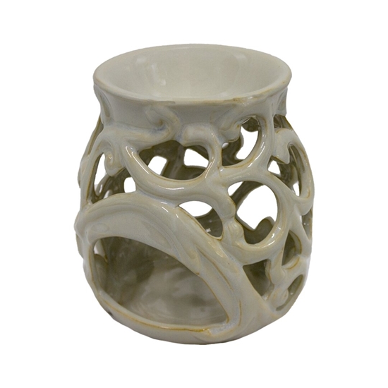 Picture of Ceramic Oil Warmer. Ideal Gift for Weddings, Spa, Meditation, and Aromatherapy