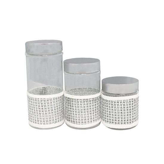 Picture of Glass Coffee, Sugar, Tea Containers Clear, 3pcs