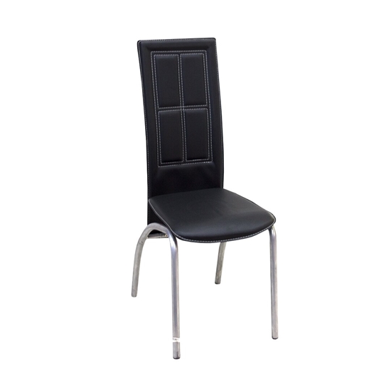 Picture of Black Leather Chair - 39 x 44 x 102 Cm