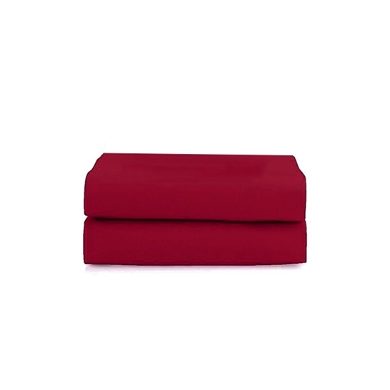 Picture of Single - Cotton & Polyester Red Fitted sheet - 120 x 200 x 30 Cm