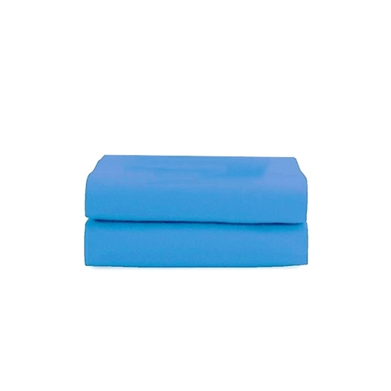 صورة شرشف سرير بزوايا مطاط باللون الأزرق مقاس 40 × 200 × 200  سم - كينج 