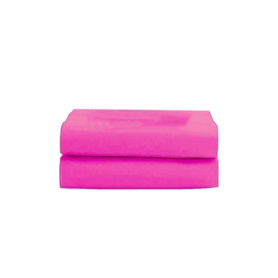 صورة شرشف سرير بزوايا مطاط باللون الوردي الداكن مقاس 40 × 200 × 200  سم - كينج 