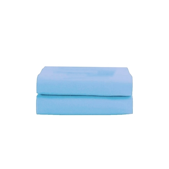 Picture of King - Cotton & Polyester Baby Blue Fitted sheet - 200 x 200 x 40 Cm