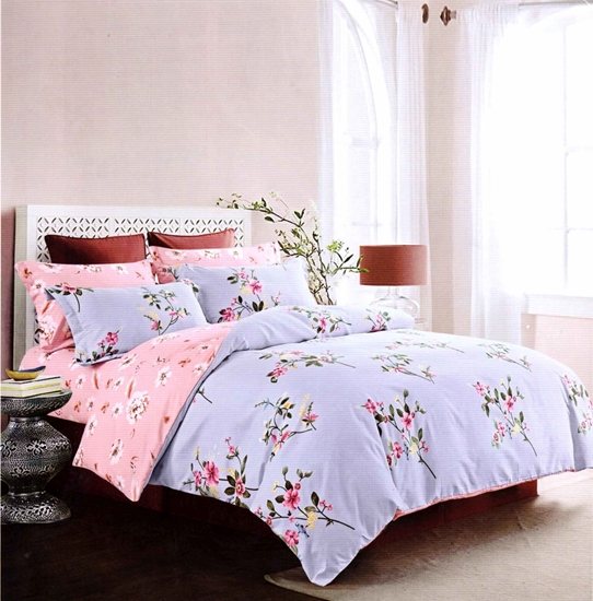 Picture of Queen - 4 Pieces Sheet Set - Cotton & Polyester Sheets - Fitted Sheet, Duvet, Pillow Cases