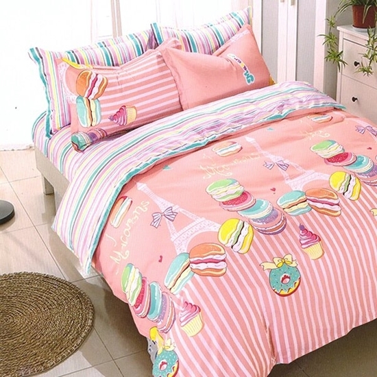 Picture of Single - 3 Pieces Sheet Set - 100% Cotton Sheets - Fitted Sheet, Duvet, Pillowcase