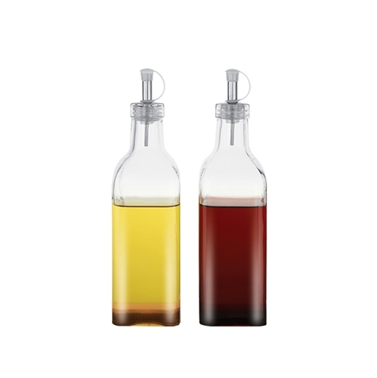 Picture of Oil & Vinegar Glass Bottle, 2pcs - 25 x 4.5 Cm
