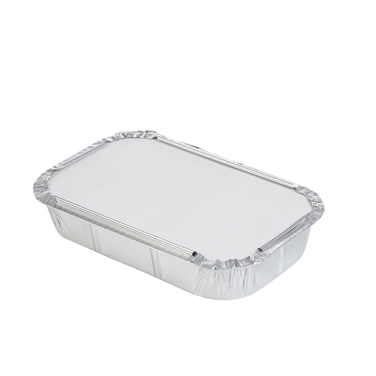 Picture of ALUMINIUM DISPOSABLE CONTAINER WITH LID 26x19.5x6cm