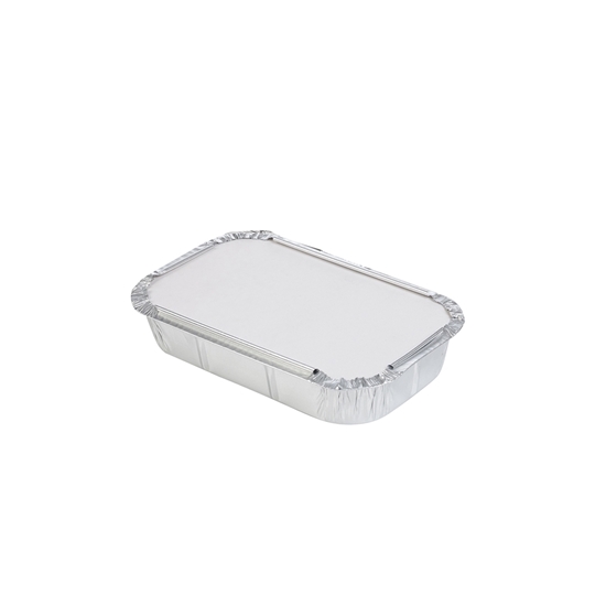 Picture of ALUMINIUM DISPOSABLE CONTAINER WITH LID 21x14.5x4.2cm