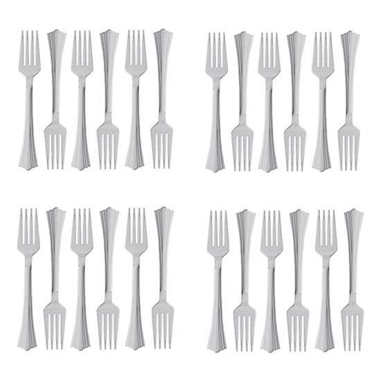 صورة Plastic Forks , 24 PCs - 17 Cm