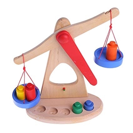 صورة Balance Scale Toy with 6 Weights - 23 x 22 cm