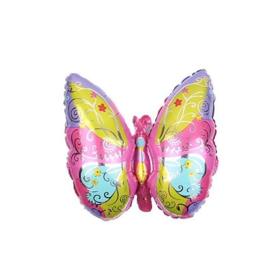 Picture of Butterfly Foil Balloon Aluminum Foil Helium Party Balloon for Wedding Birthday Party Decoration, 48 x 76 CM - Colorful