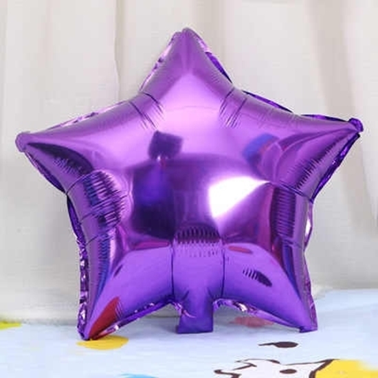 Picture of Purple Star Shape Helium Balloon - 45.72 Cm
