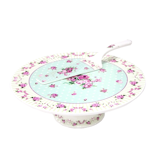 Picture of Serving Plate With Serving Cake Slice - 32 L x 32 W x 10 H Cm