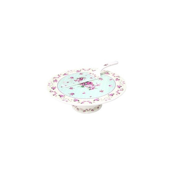 Picture of Serving Plate With Serving Cake Slice -  30 L x 30 W x 9 H Cm