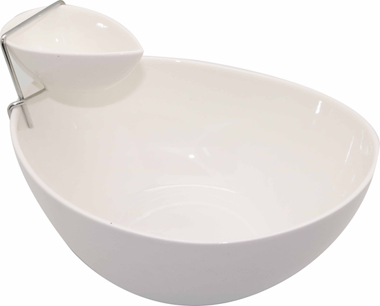 Picture of White Ceramic Serving Bowl - 25 x 20 x 11 Cm