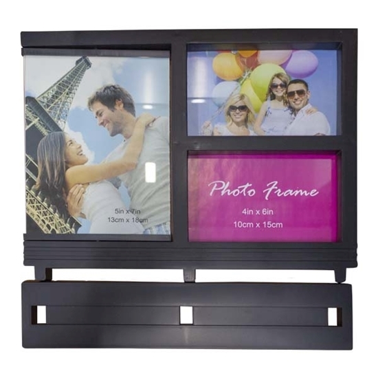 Picture of Black - Collage frame for 3 photos - 23 x 30 Cm