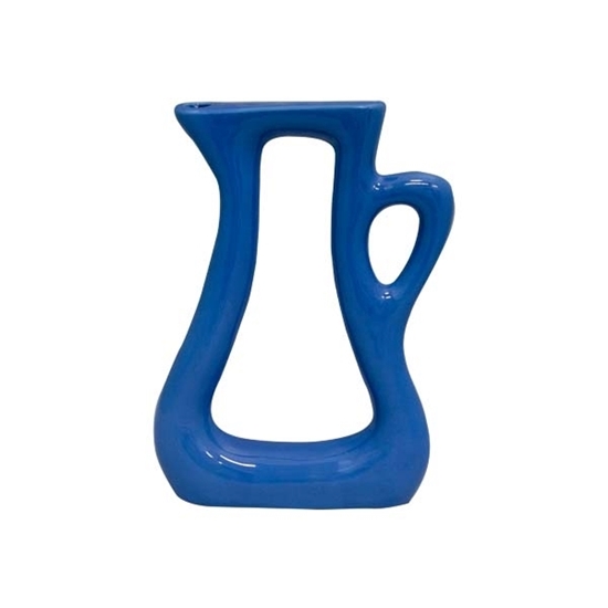 Picture of Blue - Ceramic Vase with Small Opening - 32 x 23 x 6 Cm