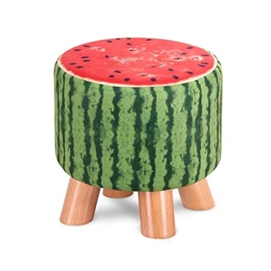 Picture of Wooden Watermelon  Footstool - 38 x 34 Cm
