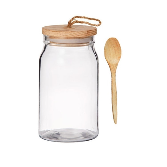 Picture of Honey Jar with Wood Honey Dipper, 240 ml - 6 x 11 Cm