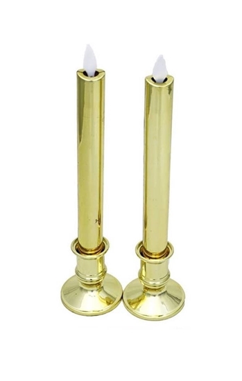 Picture of Gold LED Taper Candle - 25 Cm