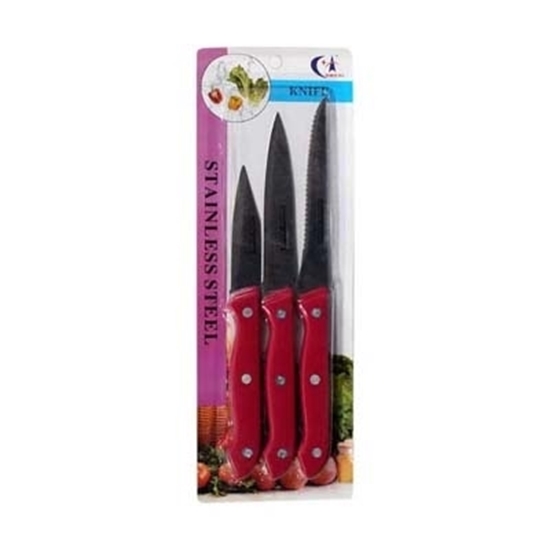 Picture of Stainless Steel Knife, 3 Pcs - 18 Cm, 22 Cm, 23 Cm