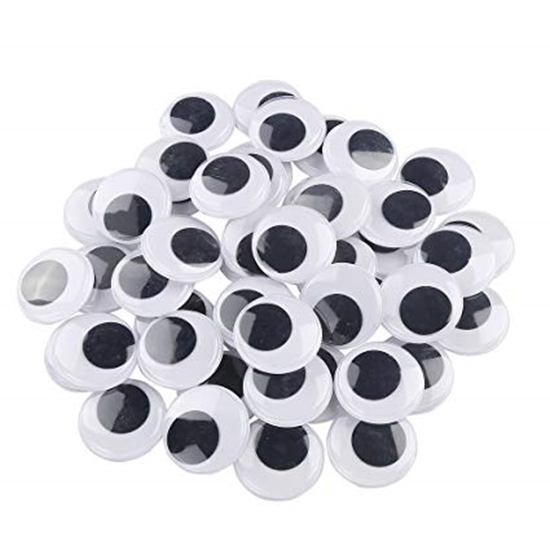 Picture of Black Wiggle Googly Eyes, 100 pcs