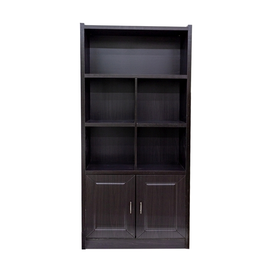 Picture of Brown - Book Shelves With 2 Cabinets - 80W x 28L x 190H Cm