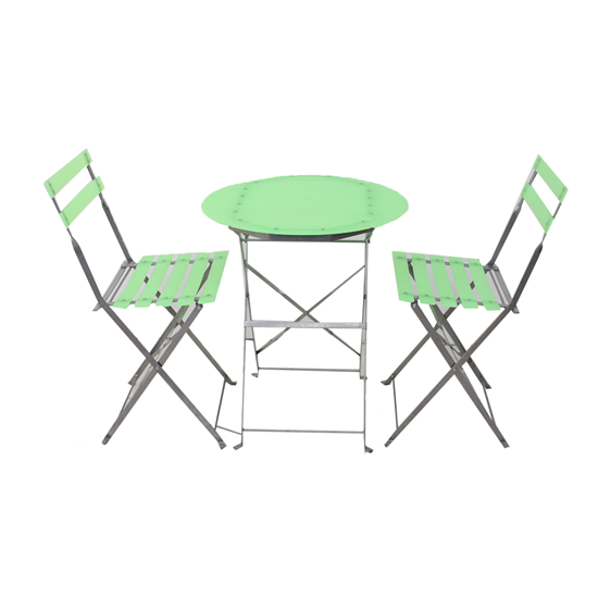 Picture of Colored Tea Table & 2 Chairs - Table: 60W x 60L x 70H // Chair: 41W x 35L x 80H